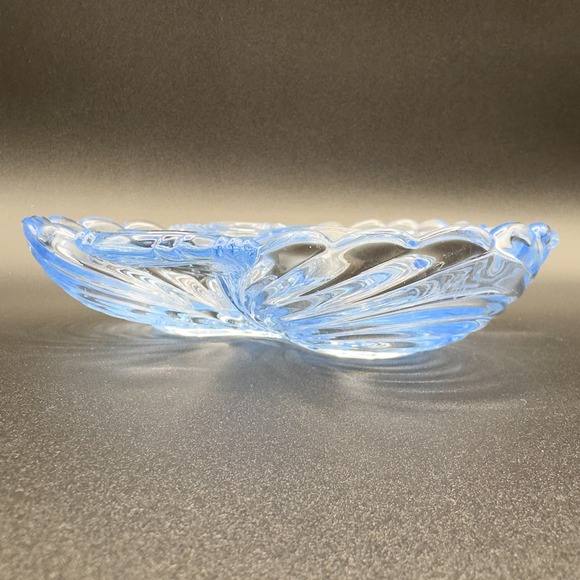 Cambridge Glass Caprice Moonlight Blue Divided Relish Dish Vintage - Picture 10 of 13